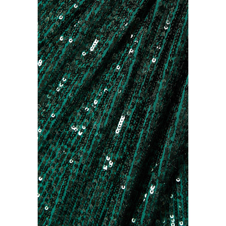 SemSem Wrap-Effect Sequined Stretch-Tulle Midi Skirt 1.