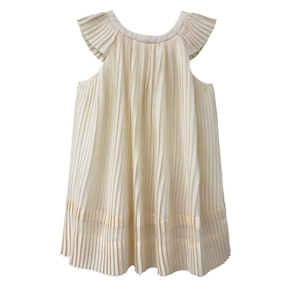 Girls Maryam Pleated Top - Egret, Girls 10