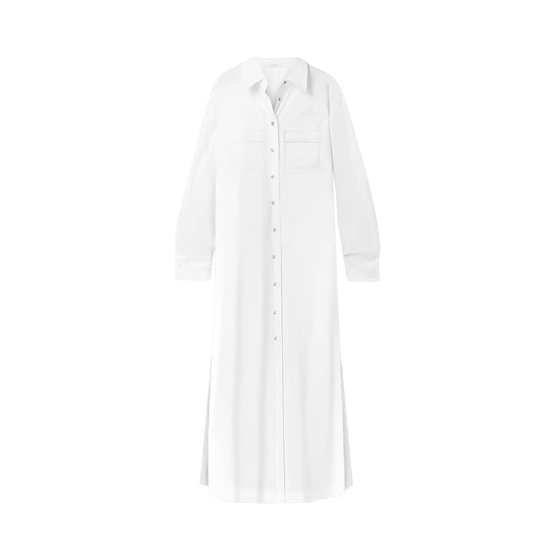 Egyptian Cotton Shirt Dress - White, Small Egyptian Cotton Shirt Dress - White, Small