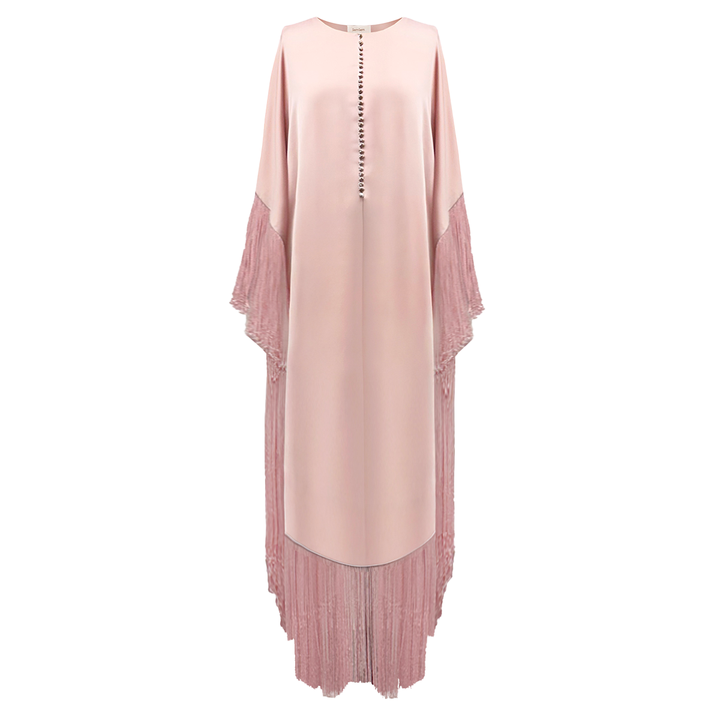 SemSem Kaftan with Fringe Detail and Crystal Buttons.