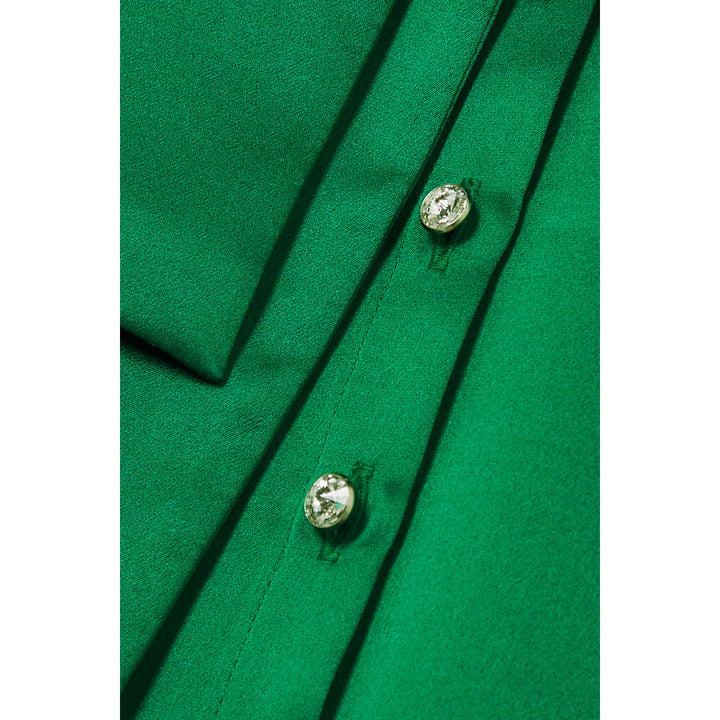 Belted Button-Embellished Silk Kaftan