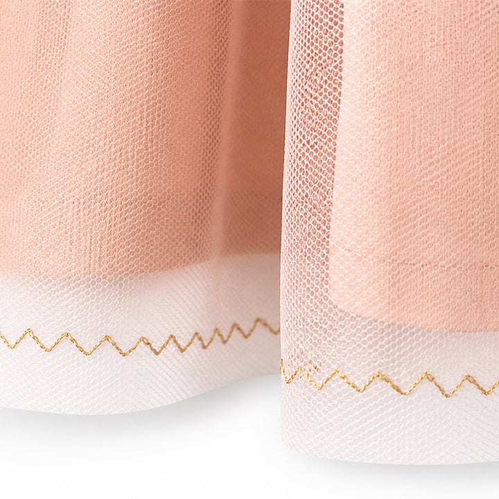 Girls Aliyah Embroidered Dress - Pale Blush