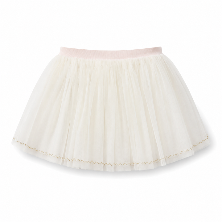 Girls Aliyah Embroidered Tutu - Egret