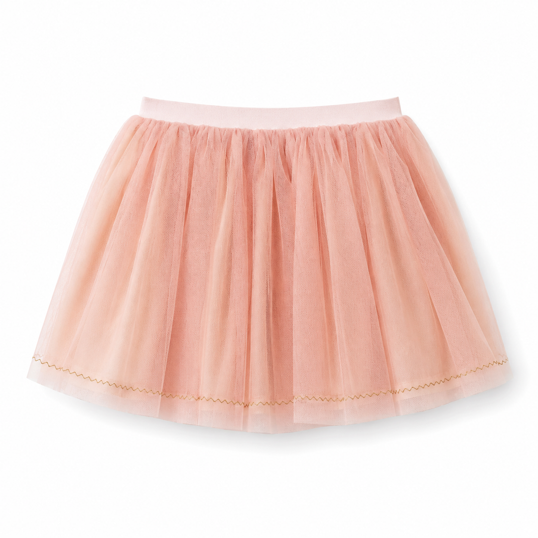 Girls Aliyah Embroidered Tutu - Pale Blush