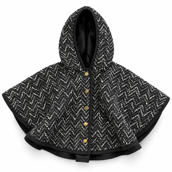 Girls Sameera Cape Jacket - Black