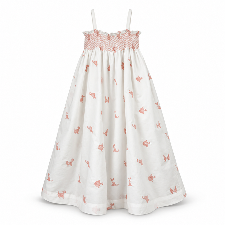 Girls Meera Dress - White