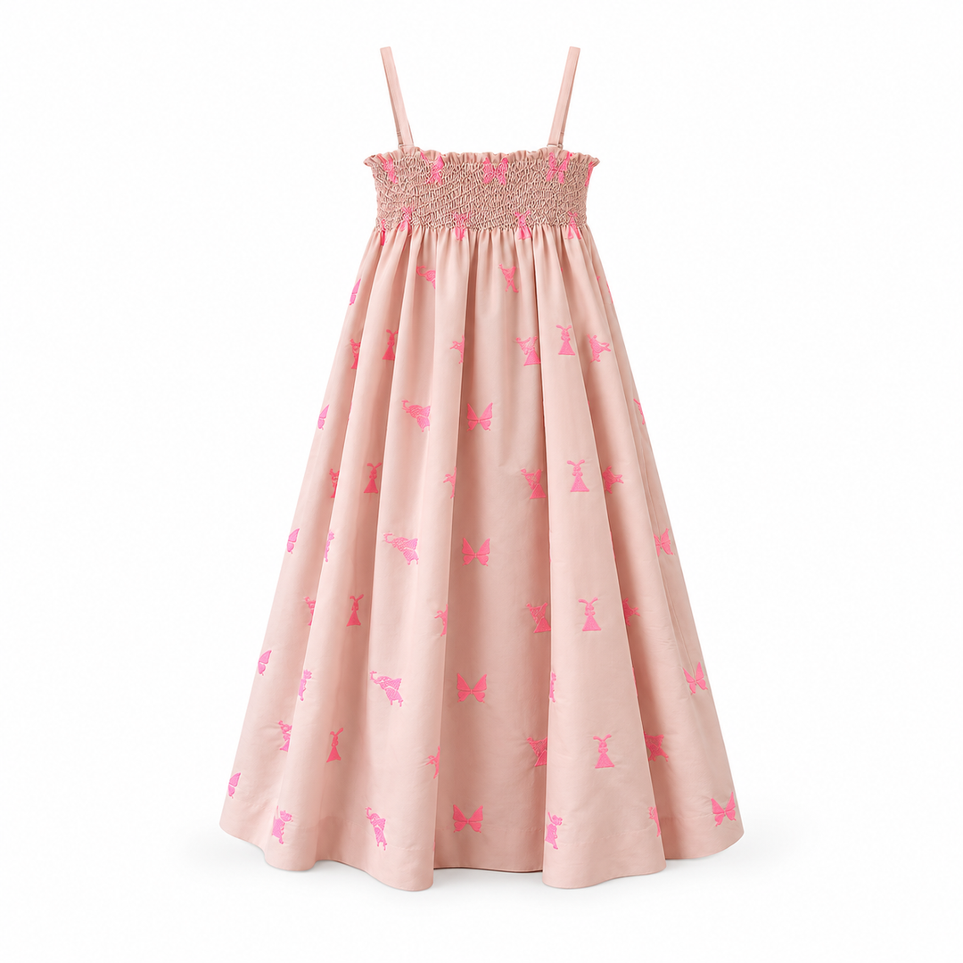 Girls Meera Dress- Pale Blush