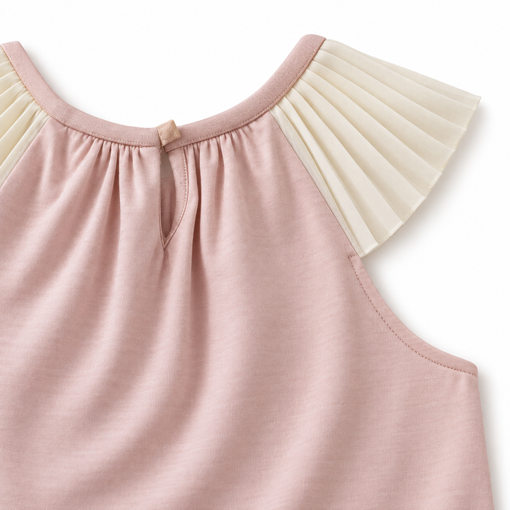 Girls Maryam Jersey Top - Pale Blush