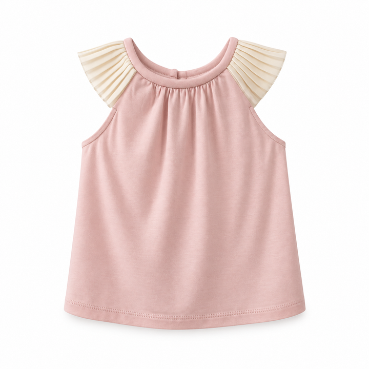 Girls Maryam Jersey Top - Pale Blush