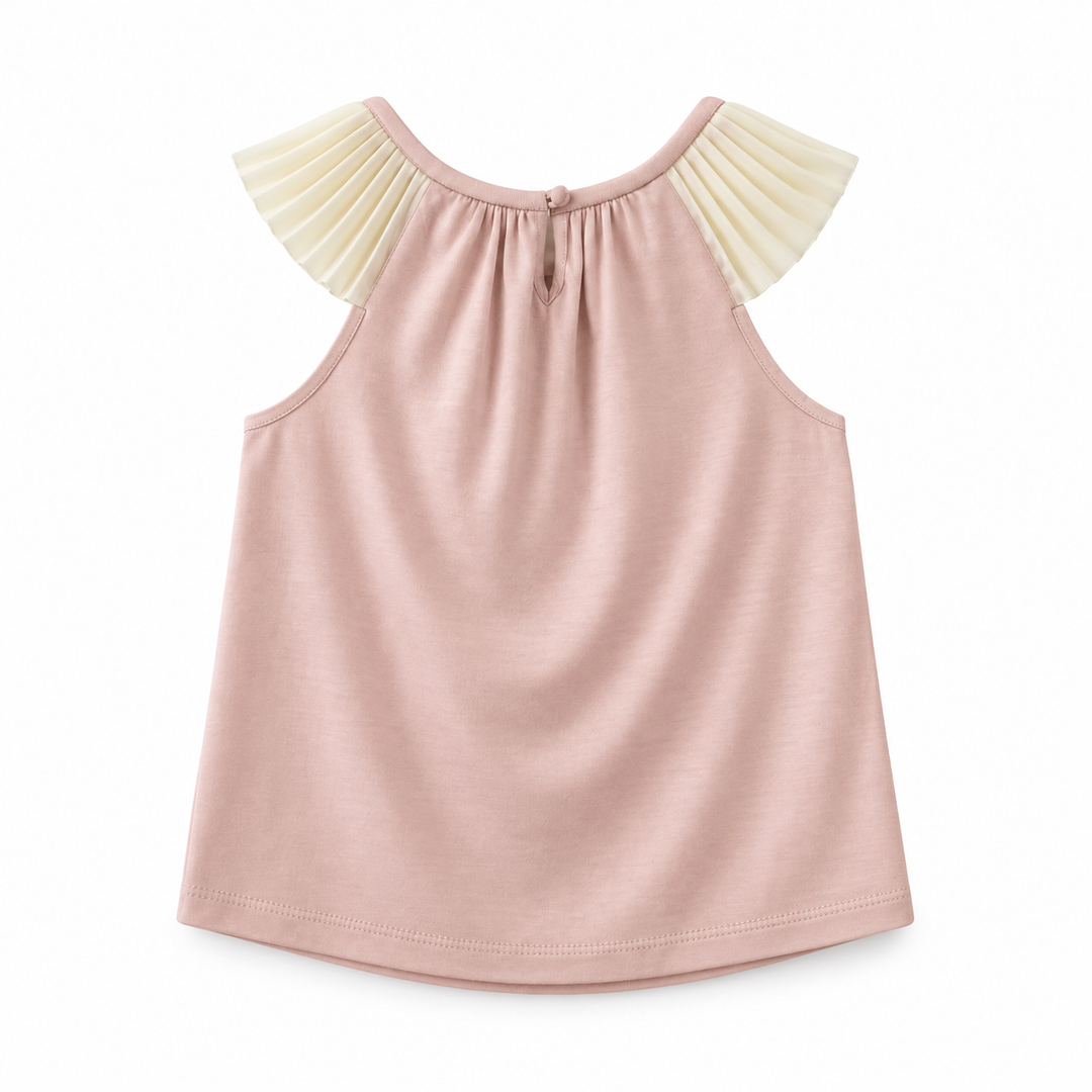 Girls Maryam Jersey Top - Pale Blush