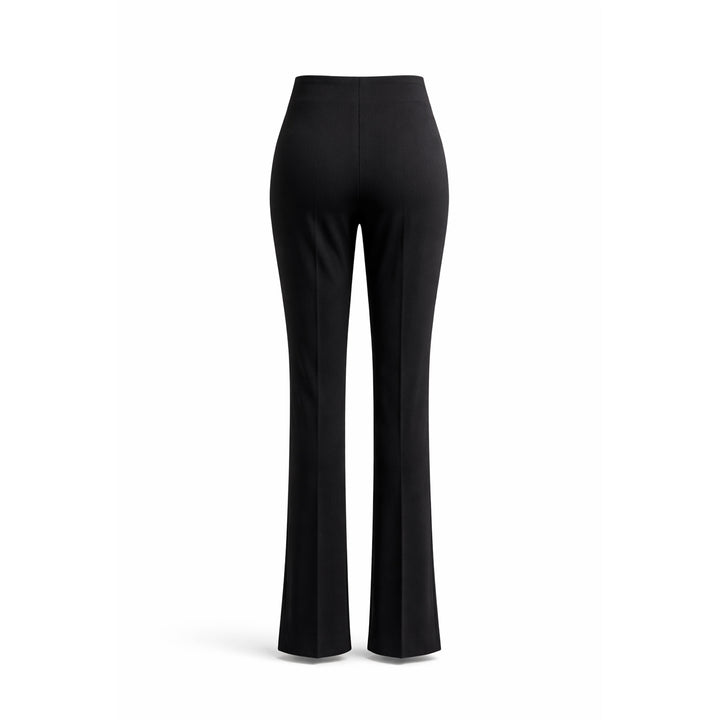Camille High Waisted Pant Straight Leg Pants- Black