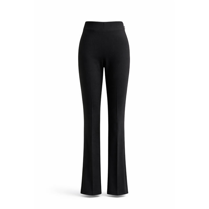 Camille High Waisted Pant Straight Leg Pants- Black