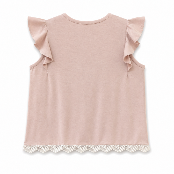 Girls Dalia Jersey Top - Pale Blush