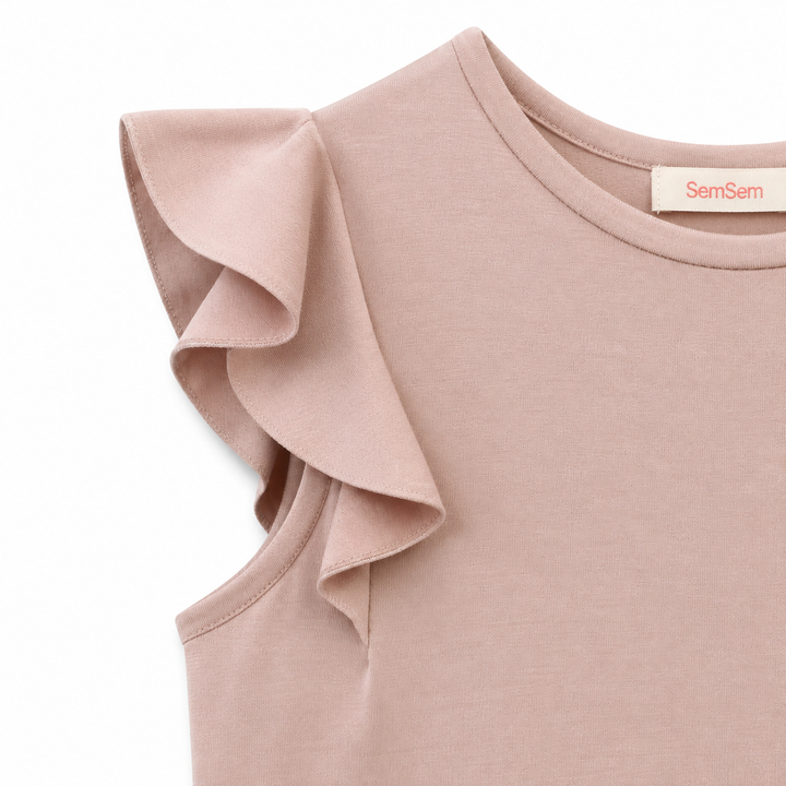 Girls Dalia Jersey Top - Pale Blush