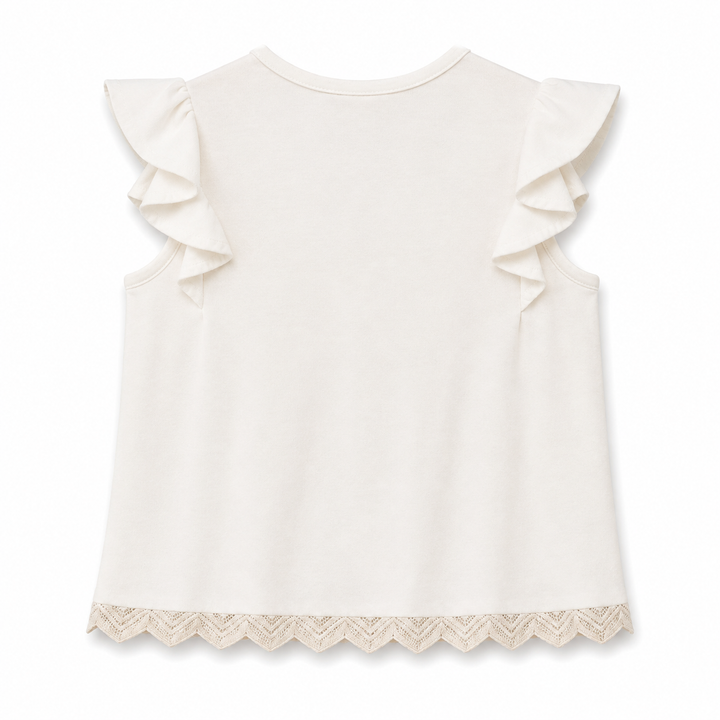 Girls Dalia Jersey Top - Egret