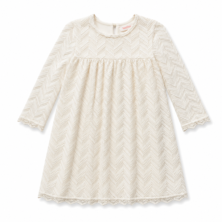 Girls Dalia Lace Dress - Egret