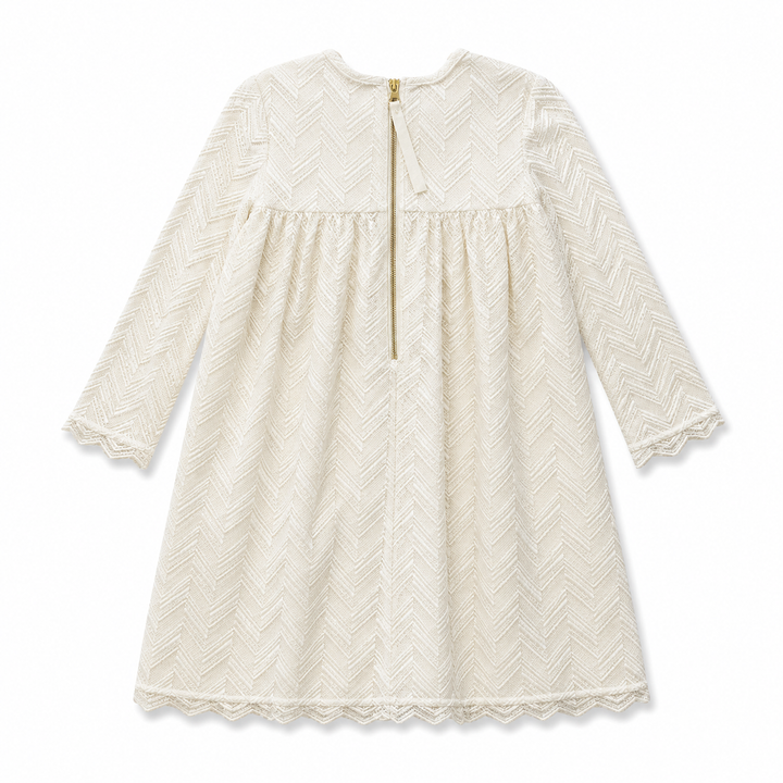 Girls Dalia Lace Dress - Egret