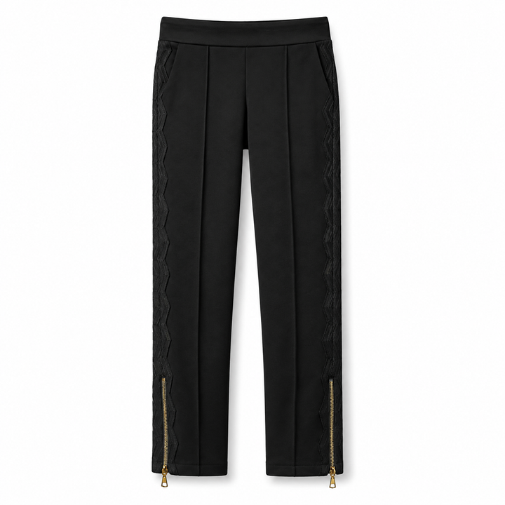 Girls Dalia Lace Trimmed Pants - Black