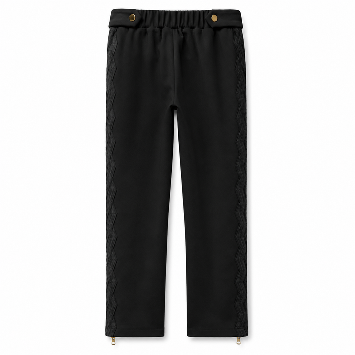 Girls Dalia Lace Trimmed Pants - Black