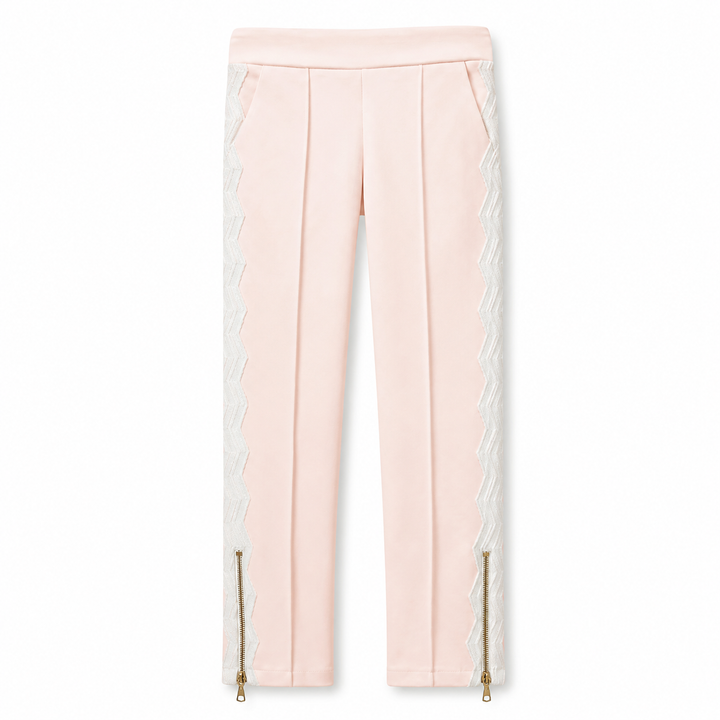 Girls Dalia Lace Trimmed Pants - Blush