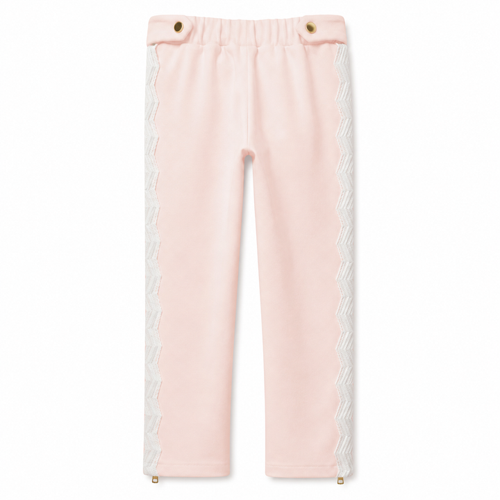 Girls Dalia Lace Trimmed Pants - Blush