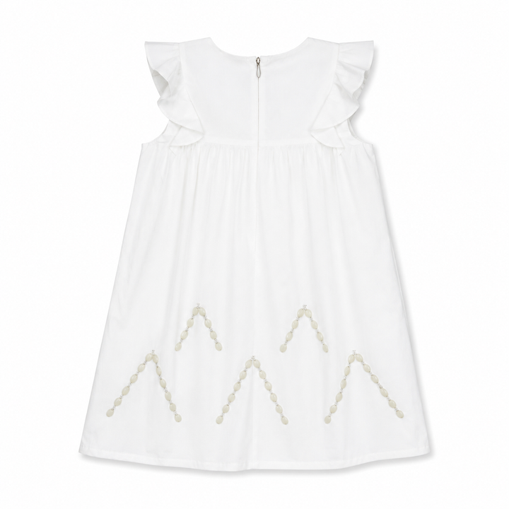Girls Farah Embroidered Dress - White