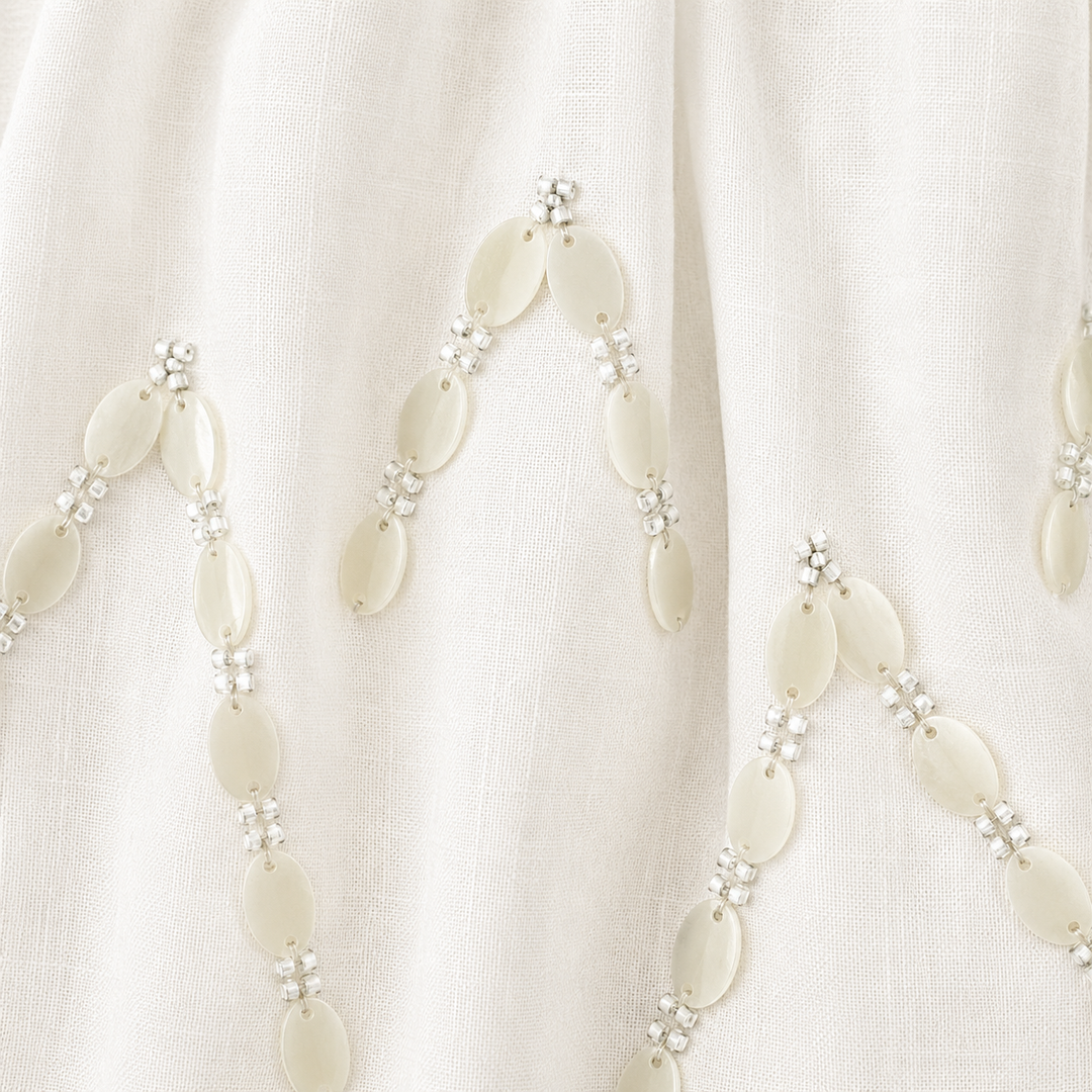 Girls Farah Embroidered Top - Cream