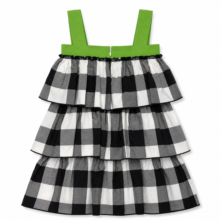 Girls Gingham Ruffle Dress