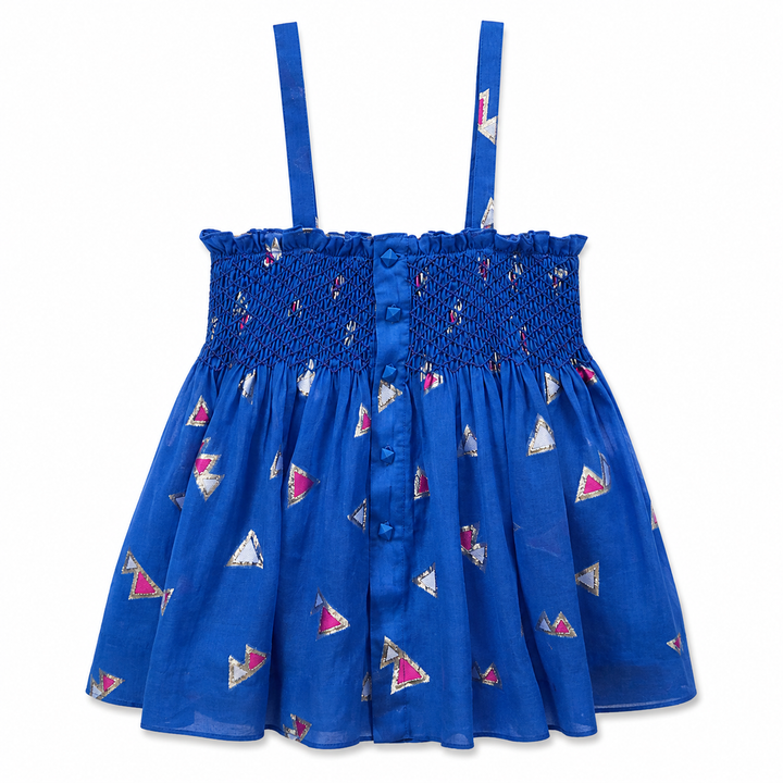 Girls Jamila Smocked Top  -  Palace Blue