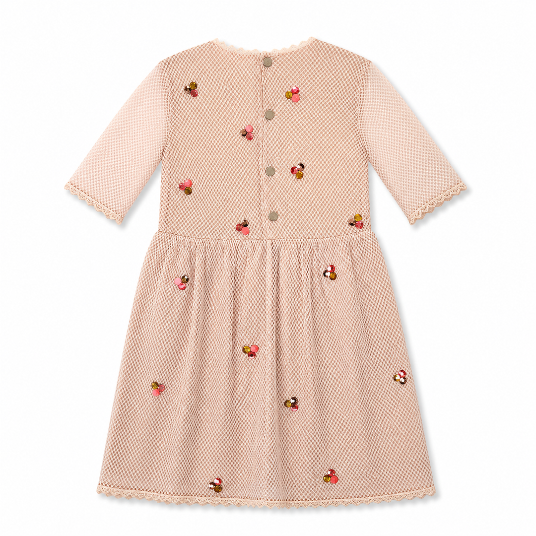 Girls Hend Dress- Blush