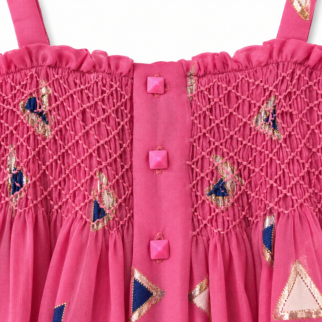 Girls Jamila Long Dress - Azelia Pink