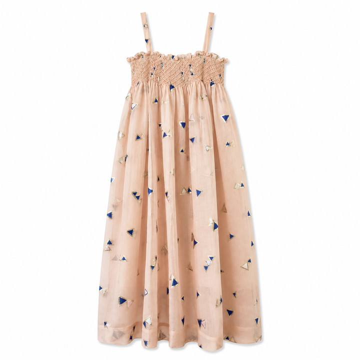 Girls Jamila Long Dress - Pale Blush