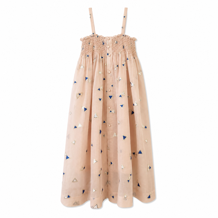 Girls Jamila Long Dress - Pale Blush
