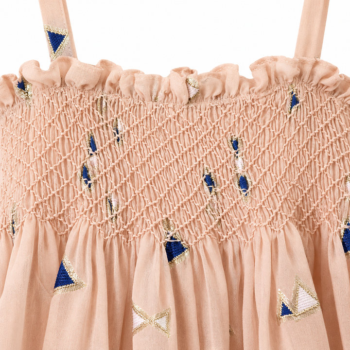 Girls Jamila Long Dress - Pale Blush