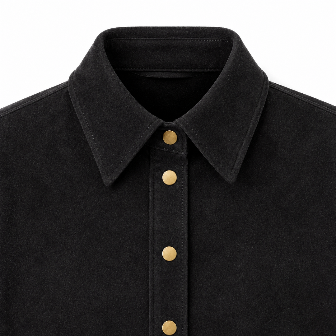 Hanna Suede Shirt Dress - Meteorite