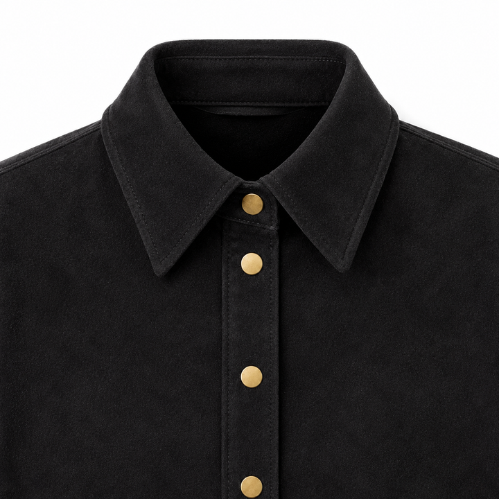 Hanna Suede Shirt Dress - Meteorite