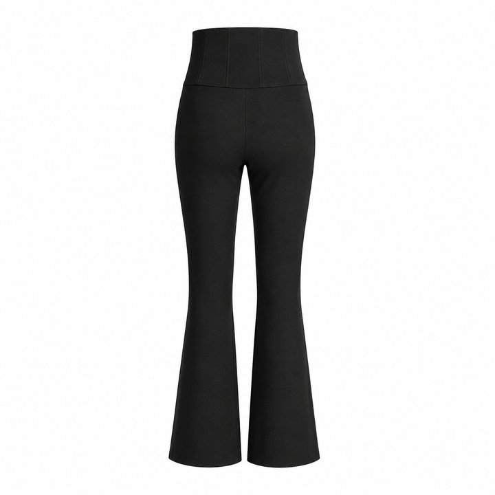 Gigi Crepe Corset Pant - Black