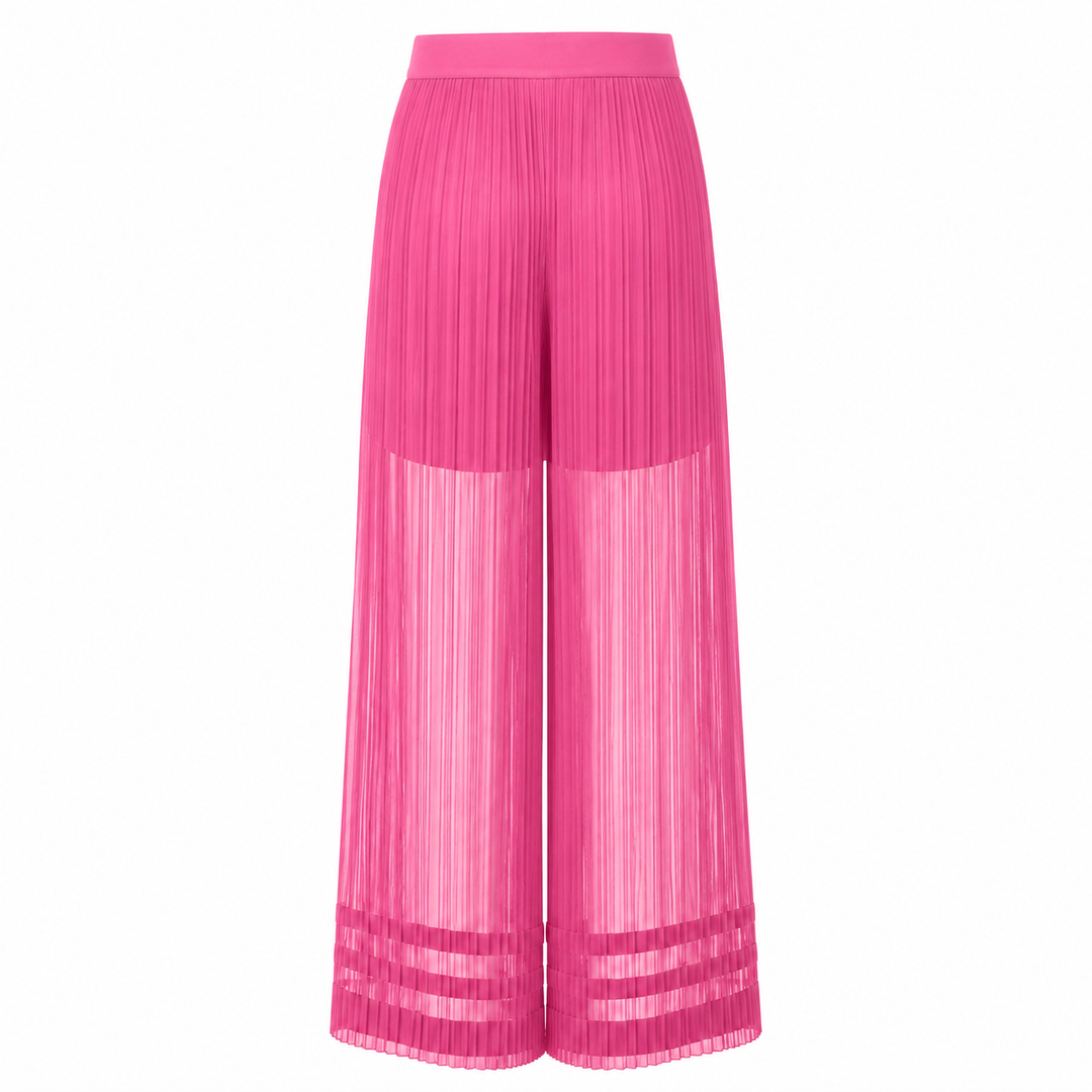 Maryam Pleated Pant - Hot Pink