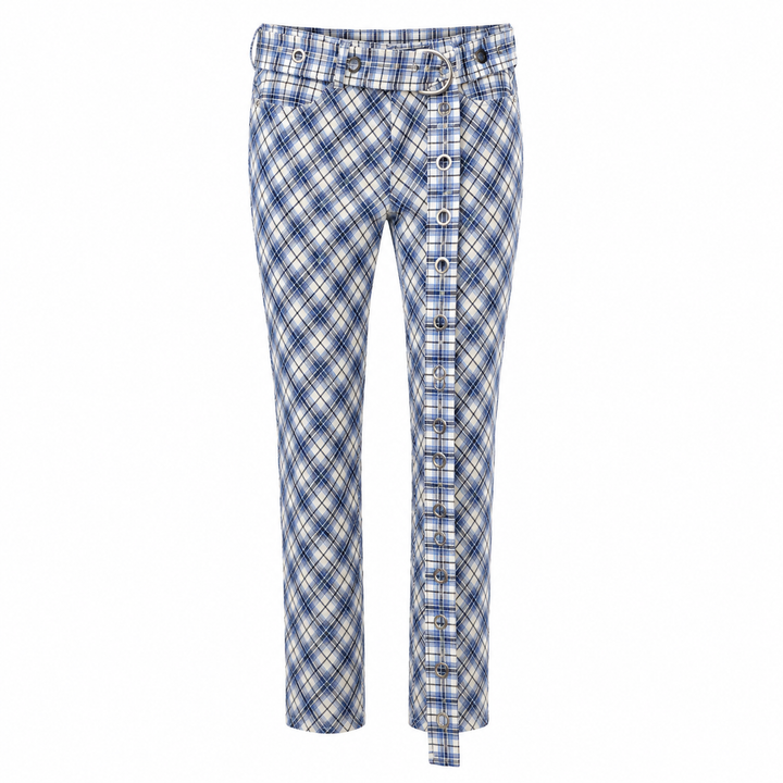 Plaid Trouser with Belt