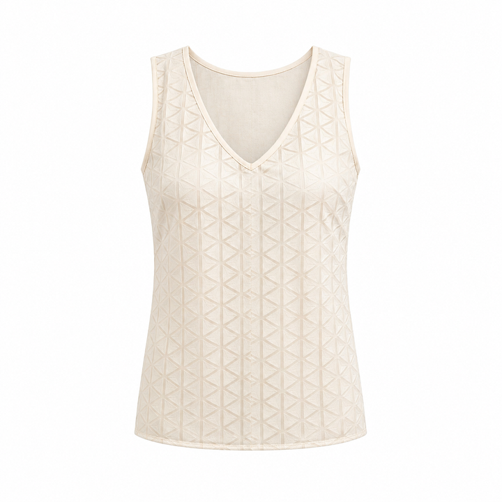 Geometric Lace Top - Cream