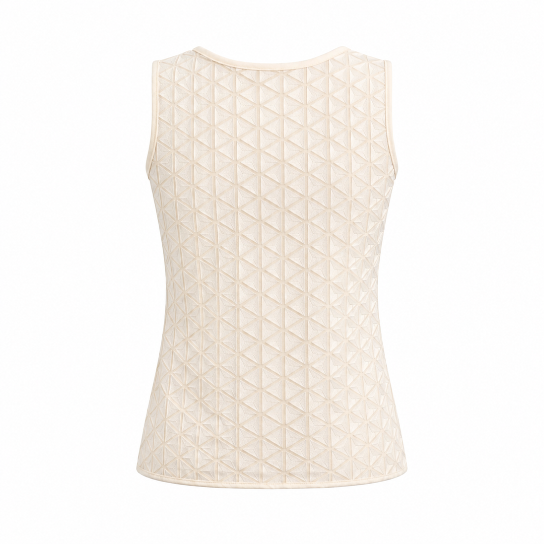 Geometric Lace Top - Cream