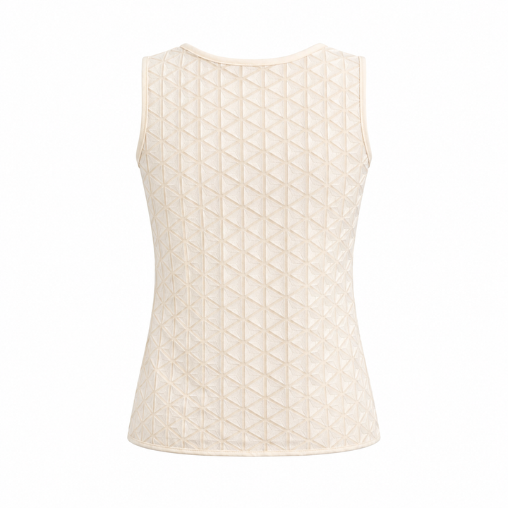 Geometric Lace Top - Cream