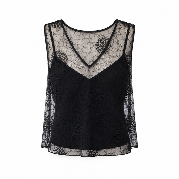 Geometric Lace Top