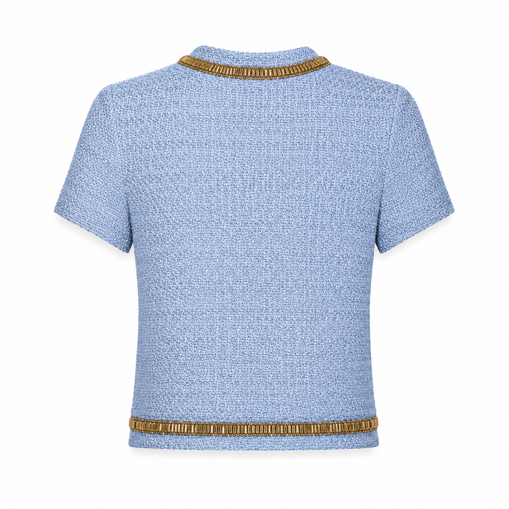 Samia Short Sleeve Top - Palace Blue