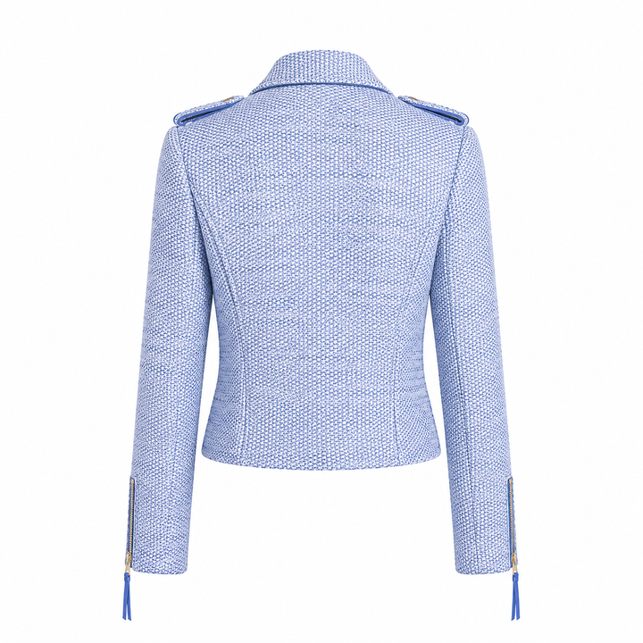 Samia Biker Jacket - Palace Blue