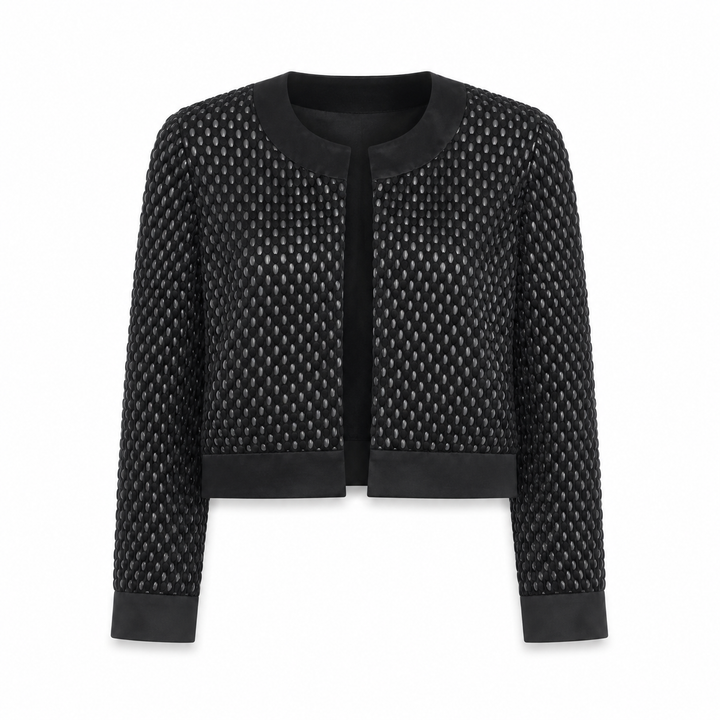 Farah Embroidered Jacket - Black