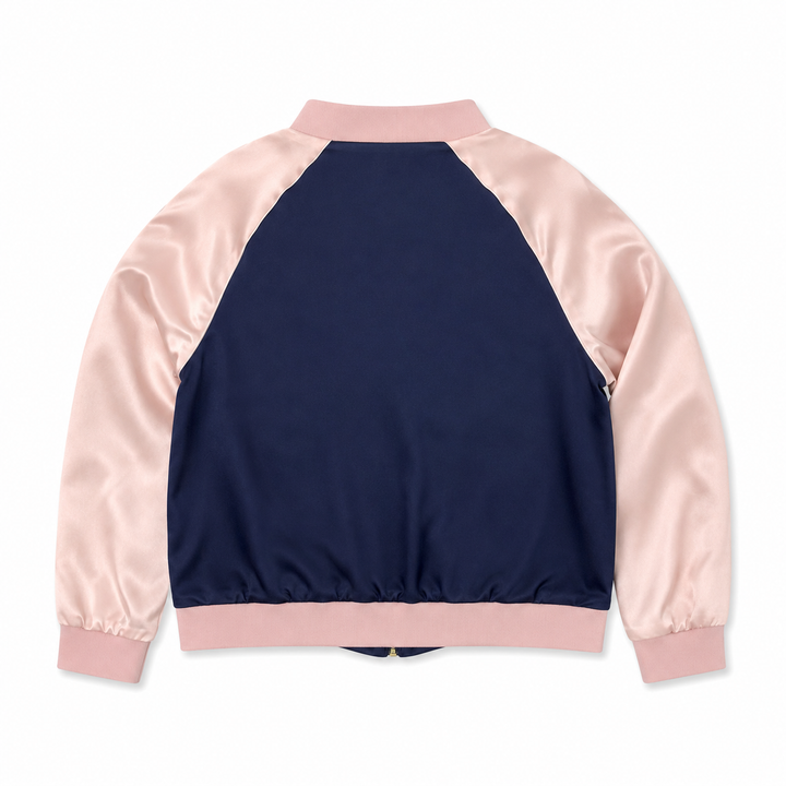 Girls Bomber Jacket with Flamingo
