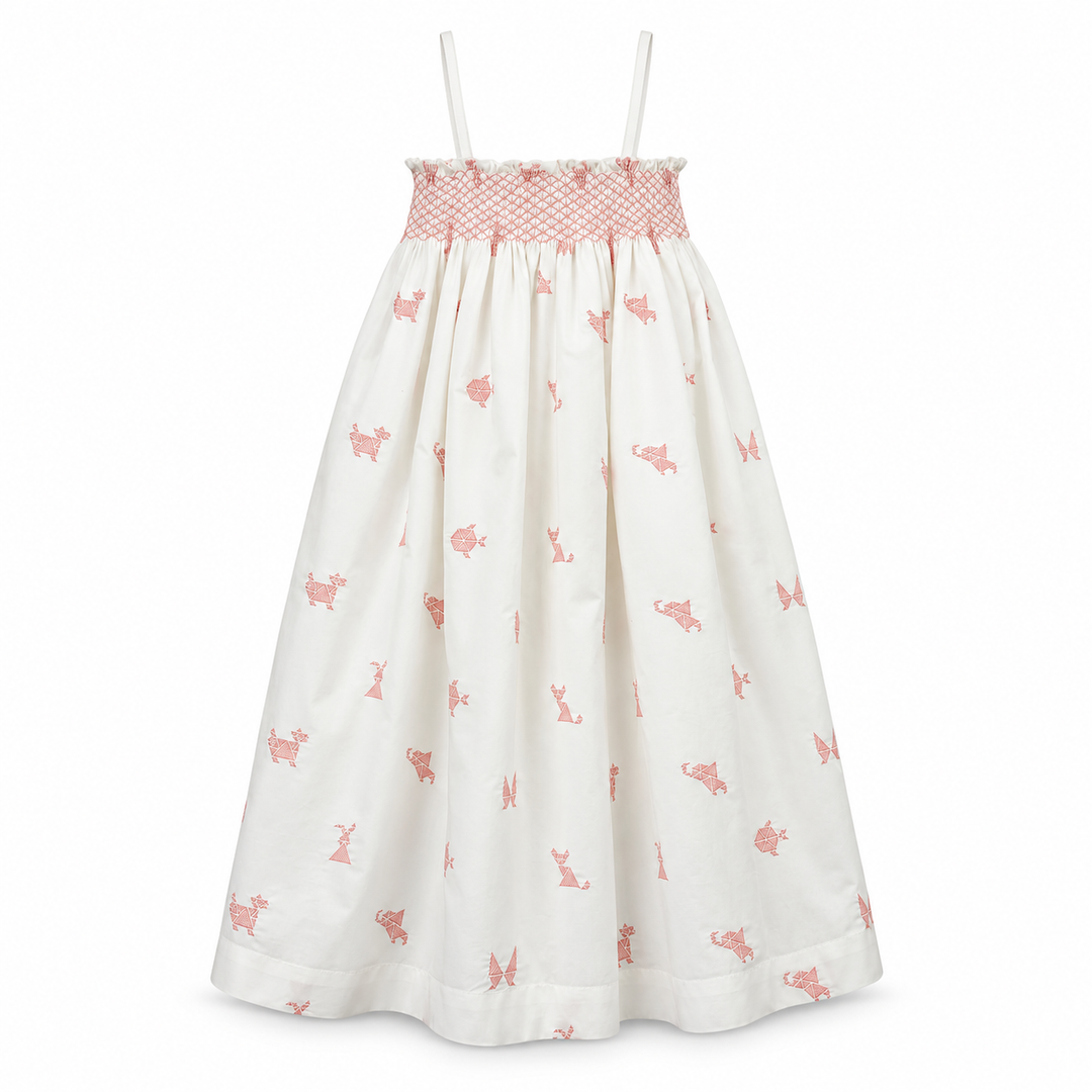 Girls Meera Dress - White