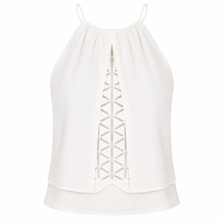 Embroidered Silk Top