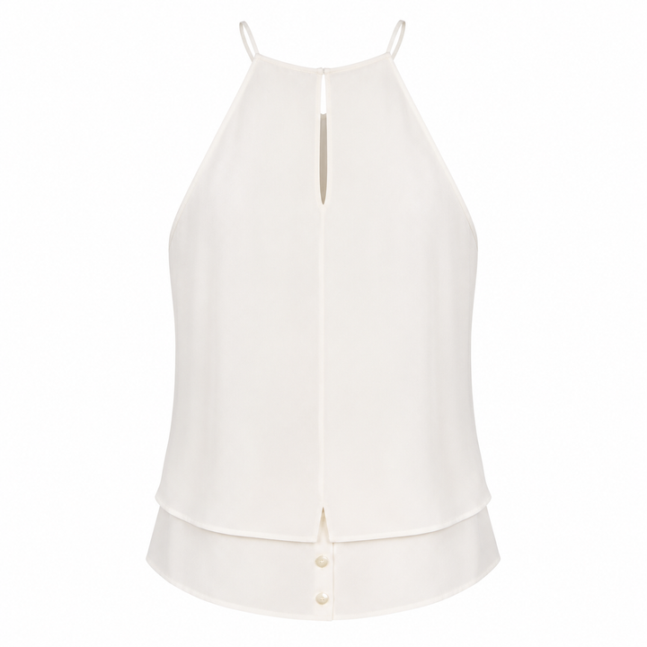 Embroidered Silk Top